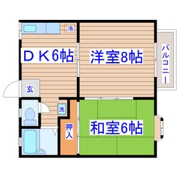 南仙台駅 徒歩13分 2階の物件間取画像